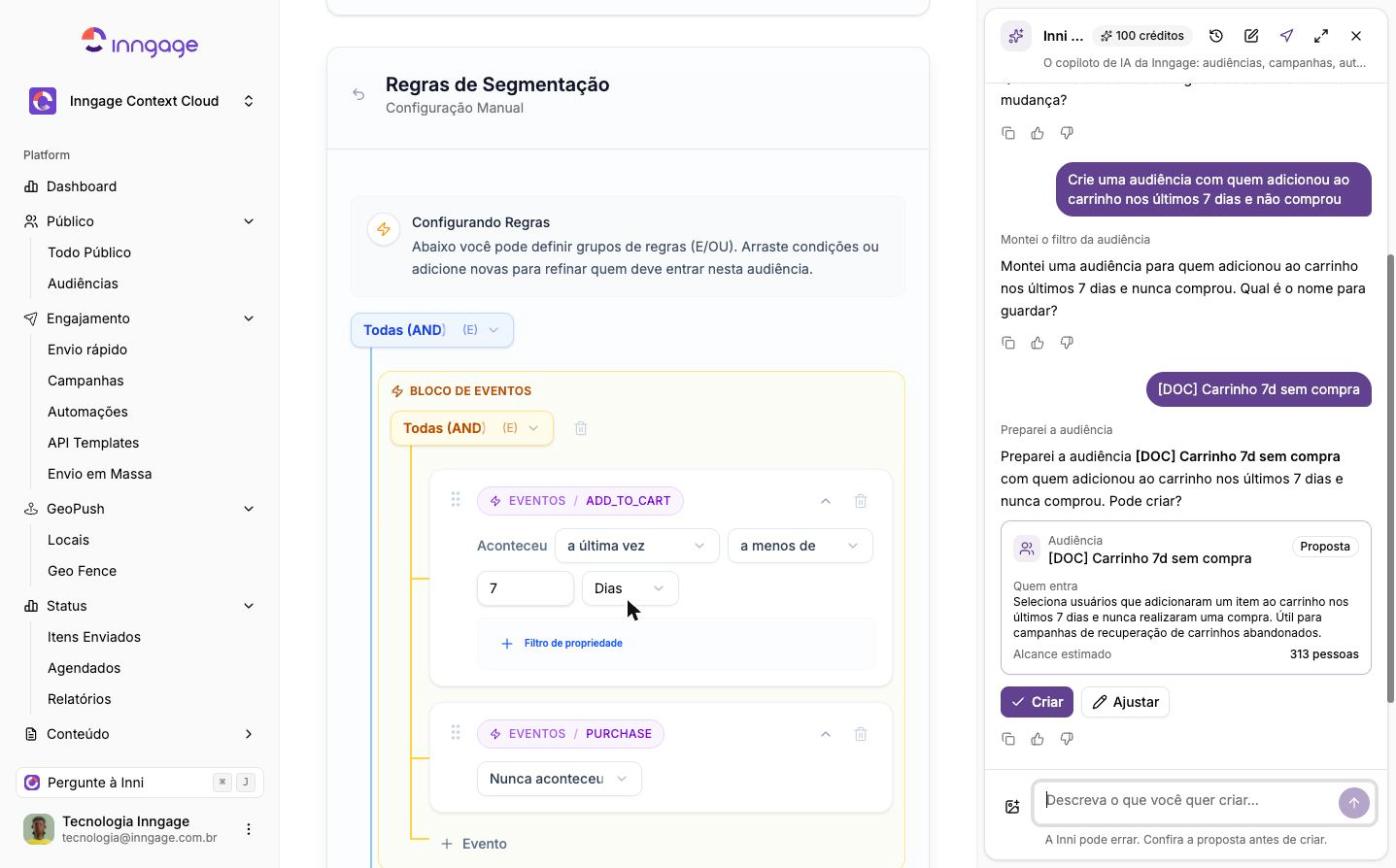 Proposta com as regras preenchidas na tela