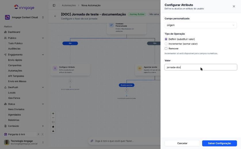 Configurar Atributo preenchido